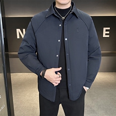新款男士小翻领插肩袖羽绒服夹克加厚防寒309B-3-81063-P185，男装夹克，星座1409-3