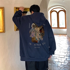 CT1029-TP55控价78重磅300g连帽卫衣男2023美式印花大码外套，男装卫衣，电商A102-1