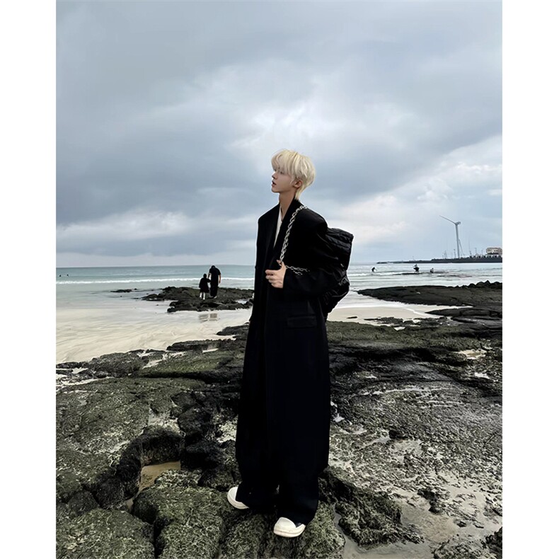 大货加棉~韩系毛呢大衣男过膝加长款垫肩风衣外套Y989-P125,男装毛呢大衣,星座1004-3