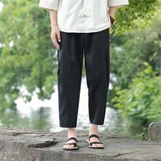 纯亚麻九分裤风星座815-8613p100，男装休闲裤，星座815（原A203）