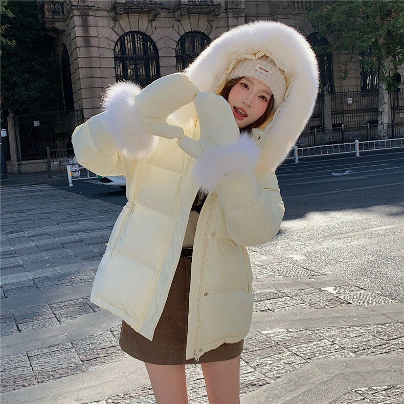 露丝同款送手套90白鸭绒超大狐狸毛羽绒服2B153-8813-P450-K585图片
