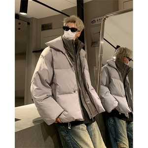 517A-8-Y80-P135 现货冬季小众解构亮面设计感棉衣假两件棉服图片