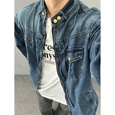B221美式高街暗黑小众重工艺加厚牛仔外套SY2433-P95控129，男装工装外套，电商B221