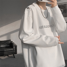 高品质春夏款飞机扣不对称双肩设计打底T恤潮流高街卫衣T恤P55，男装T恤，电商B319