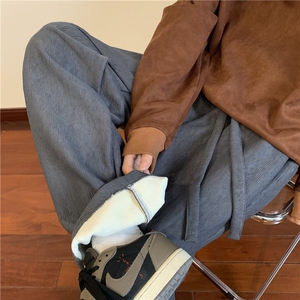 波浪纹加绒加厚垂感西裤休闲裤M~5XL XZ604-KG53JR-P65控78图片