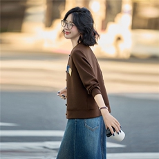 2025年秋季新款设计感拼接刺绣短款外套女，女装短外套，美沁
