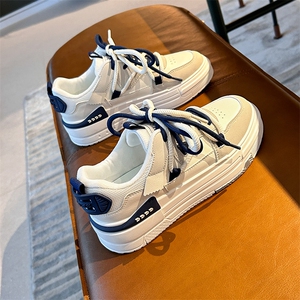春季小白鞋新款韩版ins女学生增高厚底运动板鞋休闲鞋女图片
