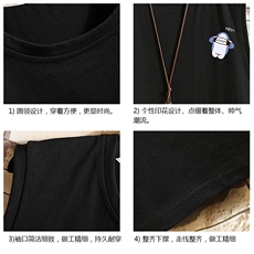 BX25167-P20港风运动汗背心男大码汗衫男无袖T恤男砖墙挂拍，男装T恤，电商A040A