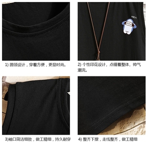 BX25167-P20 港风运动汗背心男大码汗衫男无袖T恤男 砖墙挂拍图片