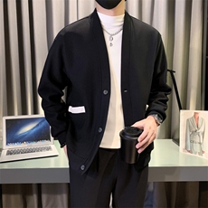 现货2025春季社会小伙开衫卫衣男帅气针织外套W13P68控98，男装卫衣，电商B276A