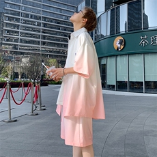 XZ-230-1TZ302夏季青春活力简约风扎染渐变休闲短袖套装P75控98，男装T恤，星座230-1