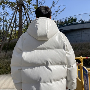 港风连帽鳄鱼纹金属装饰设计大码潮流休闲棉衣男MY77744P128控168图片