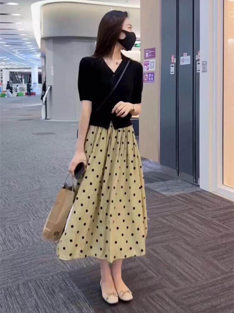 时间波点百搭裙，其它，E·冉