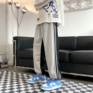 2024夏季新款宽松百搭运动裤美式条纹撞色休闲裤男现货K7695-P33图片