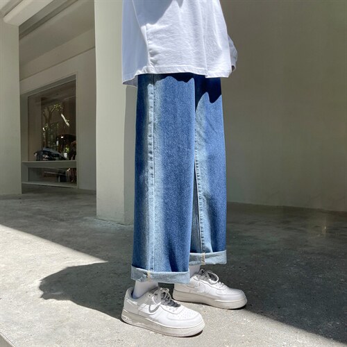 四季主推宽松阔腿拖地牛仔裤长裤B377-N672-P45-限58，男装牛仔裤，电商B377