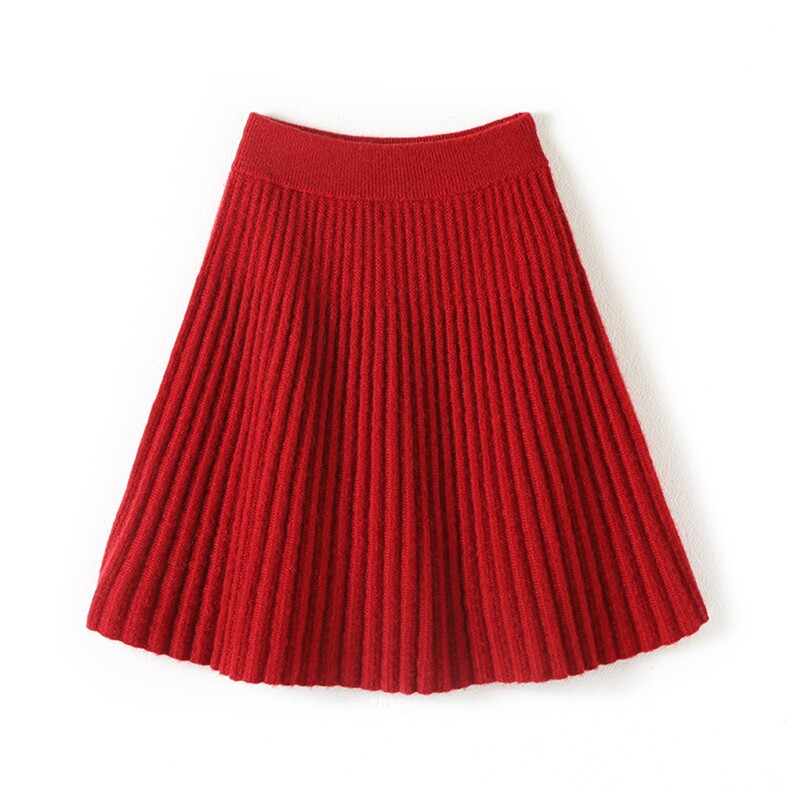 针织半身裙休闲2024年新款儿童裙子女百褶，童装半身裙，轩曦羊绒
