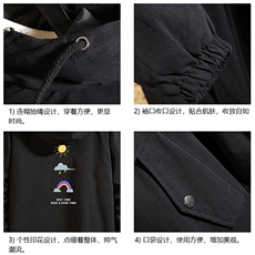 JK41141-P85纯连帽夹克男士大码工装夹克男外套男砖墙挂拍，男装夹克，电商A040A