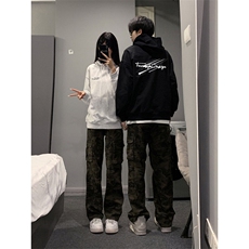 抖音得物供货可提供视频春装重磅美式宽松连帽卫衣DL3003，男装卫衣，电商A486-1