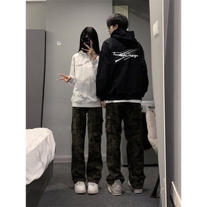 抖音得物供货 可提供视频 春装重磅美式宽松连帽卫衣DL3003图片