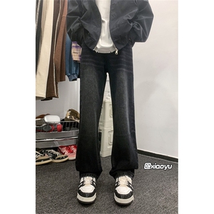 XZ616 秋冬季新款宽松百搭纯色休闲牛仔裤 TY971 P45控58图片