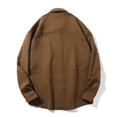 CS4005-P60秋季日系工装长袖衬衫纯棉男士大码宽松版外套M-5XL，男装衬衫，电商B280-1（原A049）
