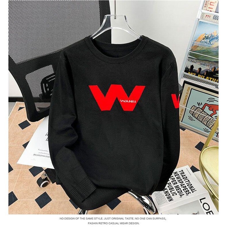 1506-1/M2-W1字母毛衣/P39安克拉红色毛衣男款冬季英本命年打底衫,男装T恤,星座1506-1