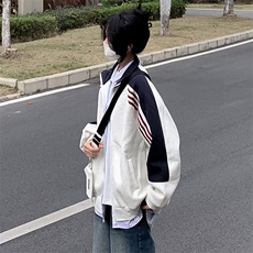 抖音得物高品质美式高街重磅结构织带拼接撞色立领卫衣外套CM41，男装卫衣，电商A486