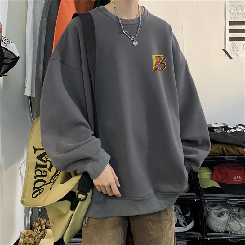 特P25控48秋冬新款男士圆领卫衣宽松休闲日常百搭上衣WQ2422,男装卫衣,电商B370