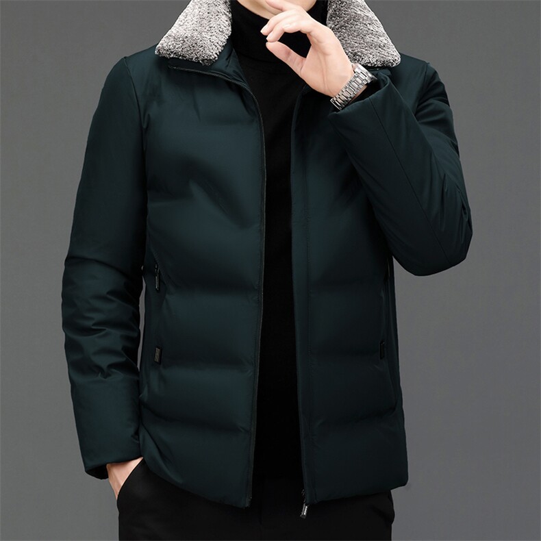 冬季新款棉服男装中年翻领外套棉衣中老年爸爸冬装加厚保暖棉袄图片