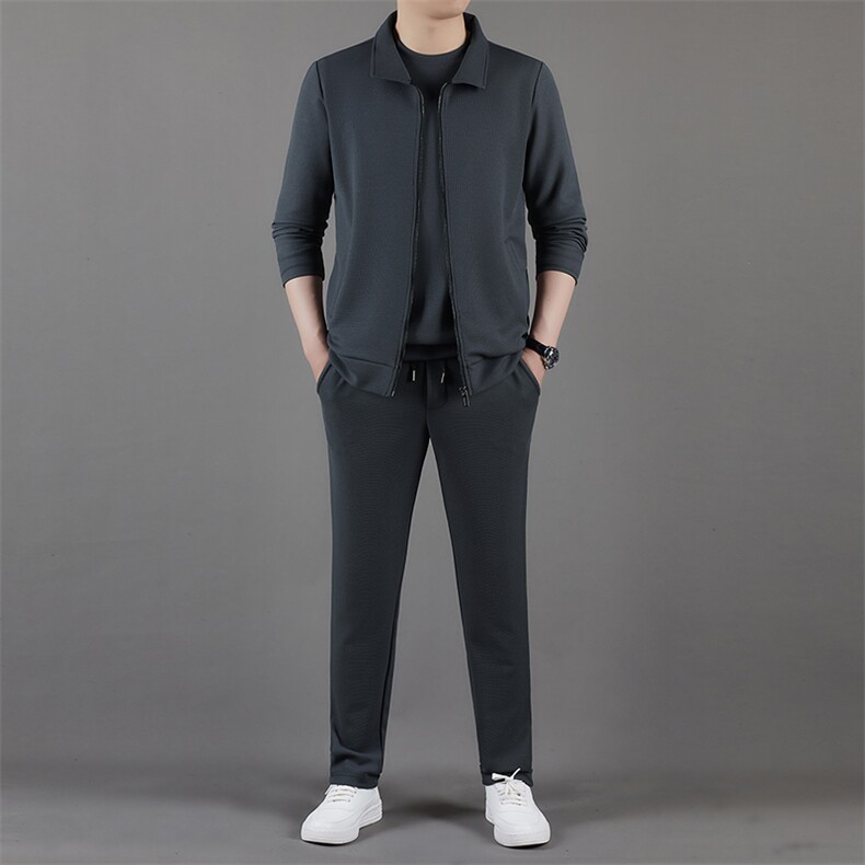 AFW188111215加厚毛料精品男士运动套装三件套主题长期款稳定,女装套装/套裙,钱塘207-3