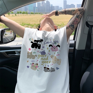 量大优 得物抖音高品质重磅230克美式印花无袖t恤背心WB607 特P18图片