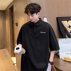 可设48小时支持抖音得物来样二开网眼透气翻领t恤美式短袖POLO衫，男装T恤，电商A486-1