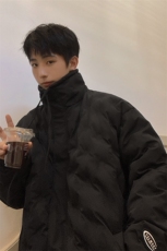 定制面料棉衣男港风半高领棉服男外套男8707P125控168，男装棉衣，星座226-1