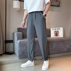 夏季新款时尚潮男百搭休闲跑量款冰丝裤，男装休闲裤，四季星座218-1