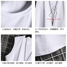 BX25140-P20港风运动汗背心男大码汗衫男无袖T恤男网格挂拍，男装T恤，电商A040A