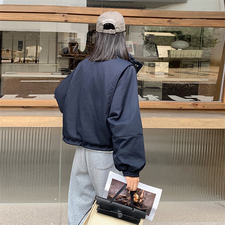 时尚立领拉链短款棉衣显瘦百搭保暖外套,女装棉衣/棉服,施恩睿棋