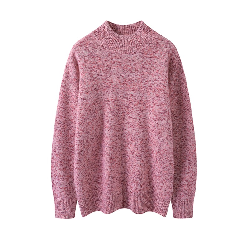 2025年秋季通勤简约休闲时尚长袖圆领针织衫，女装羊绒衫，鹿一羊绒