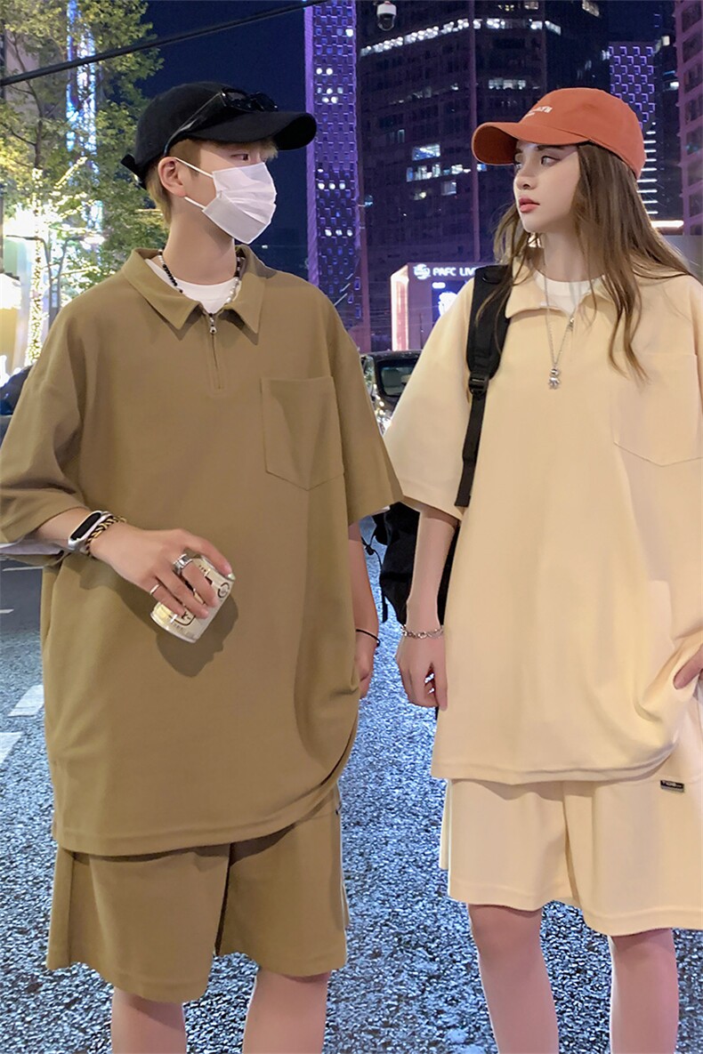 主推短袖polo衫短裤套装情侣运动服TZ307P75控98,男装牛仔裤,电商A309