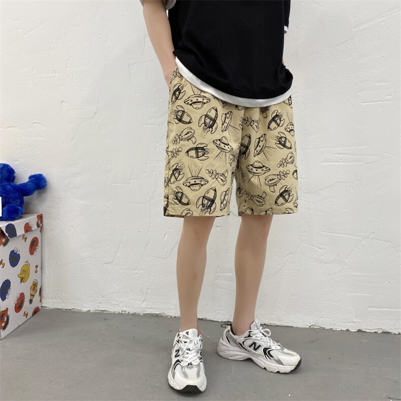 DK2001-特P19控38高转化！夏季冰丝宽松短裤男港风五分裤休闲裤,男装牛仔裤,电商B370