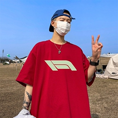 抖音得物二开现货220克夏装重磅美式高街宽松短袖t恤MT288，男装T恤，电商A486-1