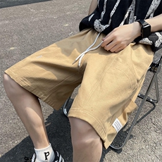 夏季直筒五分裤男纯色潮时尚潮牌宽松型青春流行松紧腰休闲裤，男装休闲裤，星座716-4