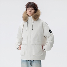 座山雕派克棉服男女同款貉子毛加厚外套，男装棉衣，星座1206（原A206）