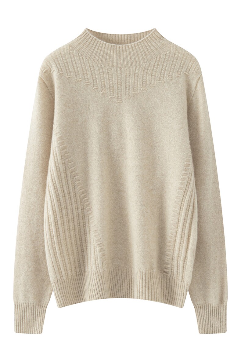 2024年秋季时尚潮流显瘦时髦百搭简约羊绒衫,女装羊绒衫,普诺米斯