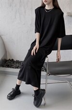 采用的毛毛虫面料柔软又有垂感，使裙子看起来高端上档次。，其它，YITI壹题