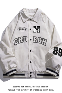 白底23春季新款hiphop炸街设计感潮流翻领夹克外套G721P65控88图片
