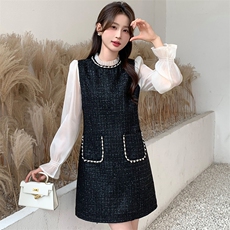 2024年春季新款女装时尚修身显瘦气质连衣裙，女装连衣裙，超帛