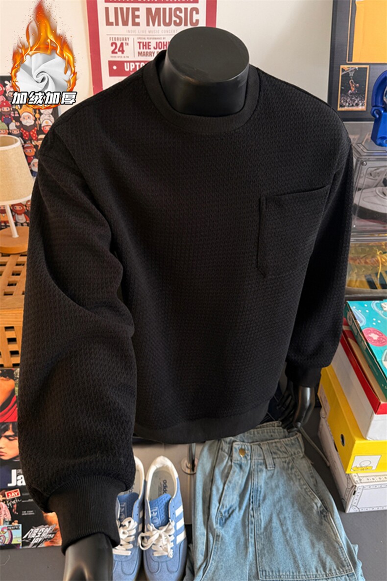 2025HW25836加绒假模大码圆领长袖卫衣M-5XHW25981-特P35,男装卫衣,电商A022