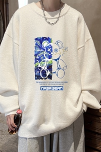 圆领毛衣男大码针织衫男毛线衣线衫M67290-P45 加绒款-P65图片