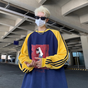 抖音得物供货 提供视频 秋冬重磅美式宽松织带圆领卫衣0743图片