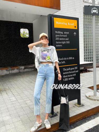 广州牛仔裤厂家直销，欢迎公司连锁到档口下单，可贴标贴牌，女装牛仔裤，OUNA欧娜